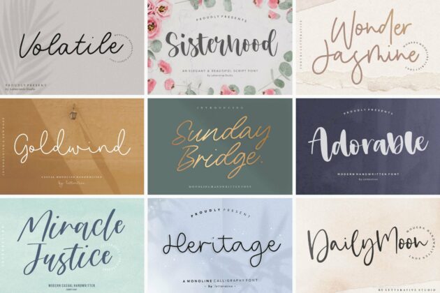 The Ultimate 50 Fonts Bundle Poster 1