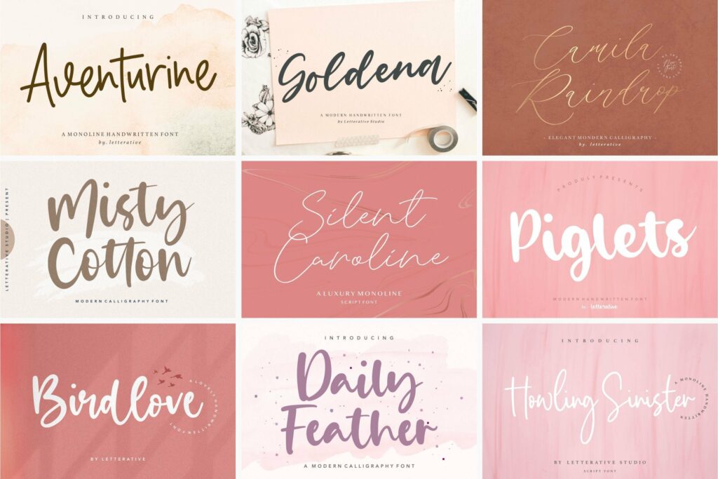 The Ultimate 50 Fonts Bundle Poster 5