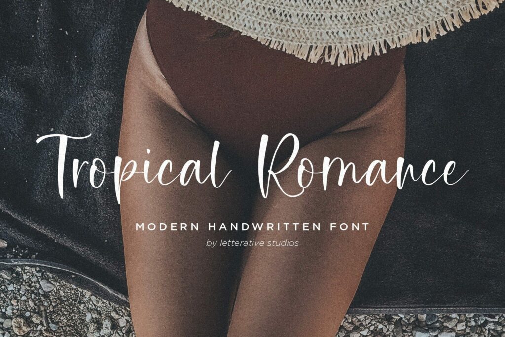 Tropical Romance Modern Handwritten Font Poster 5