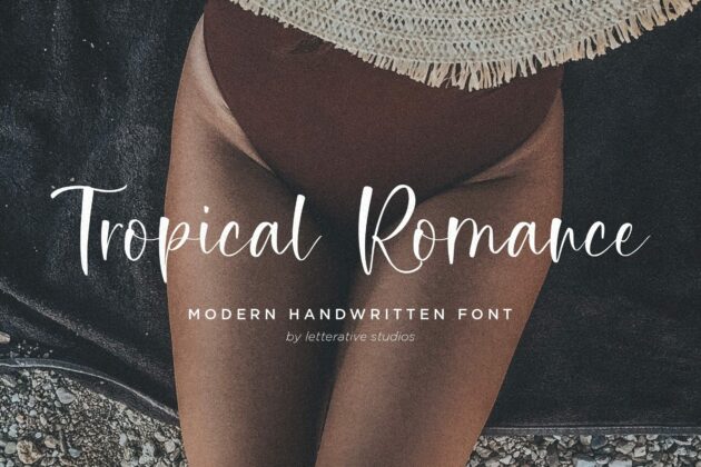 Tropical Romance Modern Handwritten Font Poster 5
