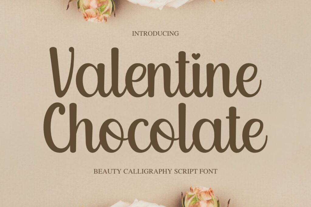 Valentine Chocolate - Beauty Calligraphy Font Poster 6