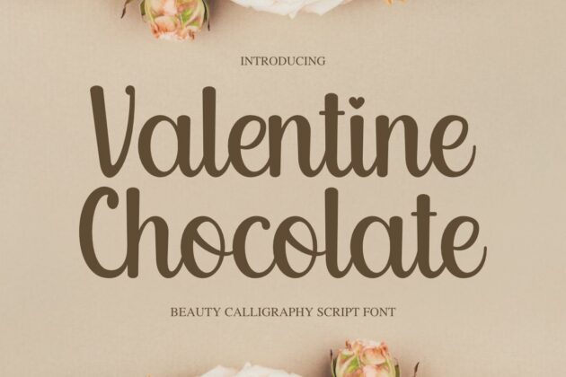 Valentine Chocolate - Beauty Calligraphy Font Poster 6