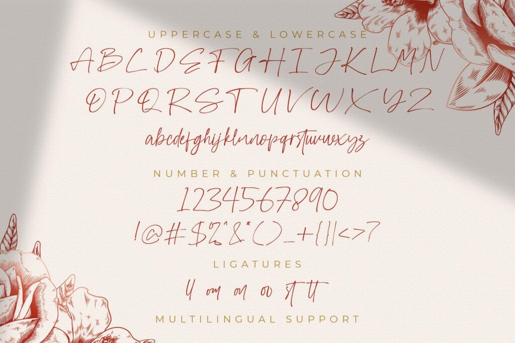 Vatteny Rose - Signature Script Font Poster 4