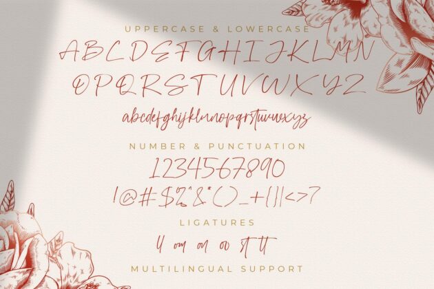 Vatteny Rose - Signature Script Font Poster 4