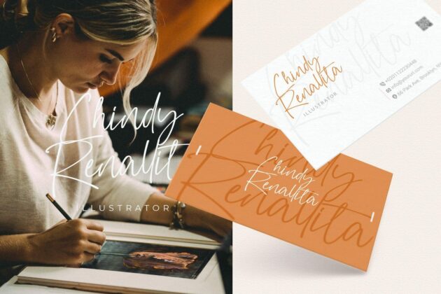 Vatteny Rose - Signature Script Font Poster 7