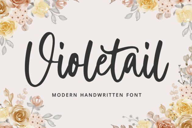 Violetail Modern Handwritten Font Poster 3