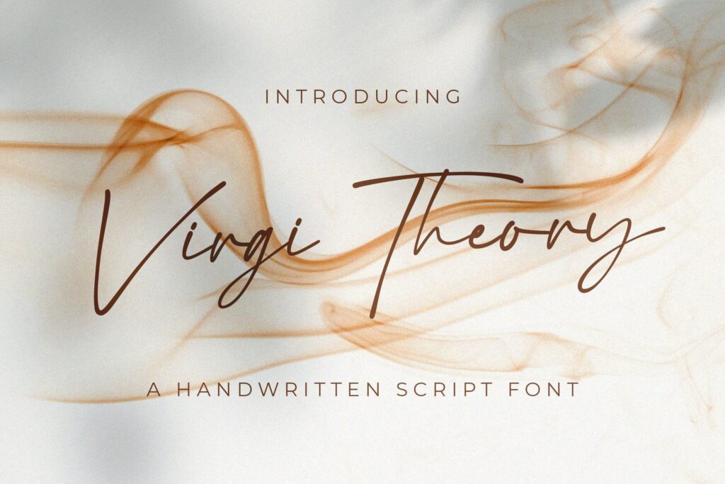Virgi Theory - Handwritten Font Poster 1
