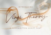 Virgi Theory - Handwritten Font Poster 1