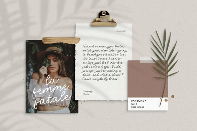 Volatile Monoline Handwritten Script Font Poster 1