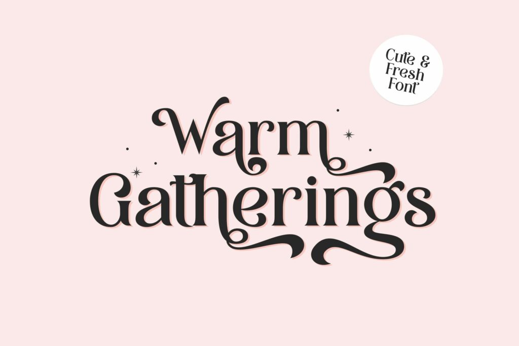 Warm Gatherings (Swash Font, Wedding Font, Logo Font) Poster 9