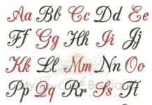 Wedding Embroidery Fonts for PES Machine Script BX Designs - Wedding Font Embroidery - Wedding Script Embroidery Font - 10 Sizes Poster 1