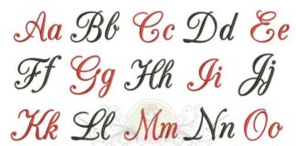 Wedding Embroidery Fonts for PES Machine Script BX Designs - Wedding Font Embroidery - Wedding Script Embroidery Font - 10 Sizes Poster 1