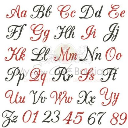 Wedding Embroidery Fonts for PES Machine Script BX Designs - Wedding Font Embroidery - Wedding Script Embroidery Font - 10 Sizes Poster 1