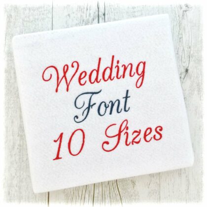 Wedding Embroidery Fonts for PES Machine Script BX Designs - Wedding Font Embroidery - Wedding Script Embroidery Font - 10 Sizes Poster 2