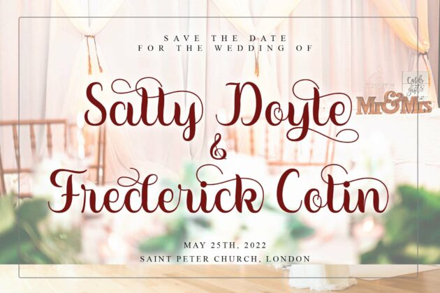Wedding Typeface Poster 6