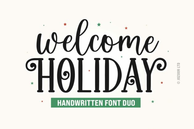 Welcome Holiday - Script Font Duo Poster 8