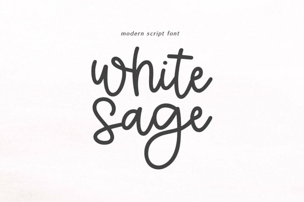 White Sage - Modern Handwritten Font Poster 4