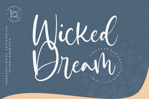Wicked Dream Modern Handwritten Script Font Poster 1