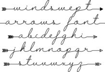 Windswept Arrows Font Poster 1
