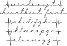 Windswept Heartbeat Font Poster 1