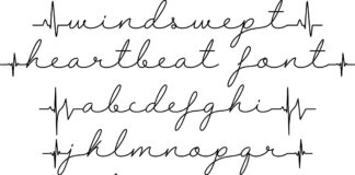 Windswept Heartbeat Font Poster 1