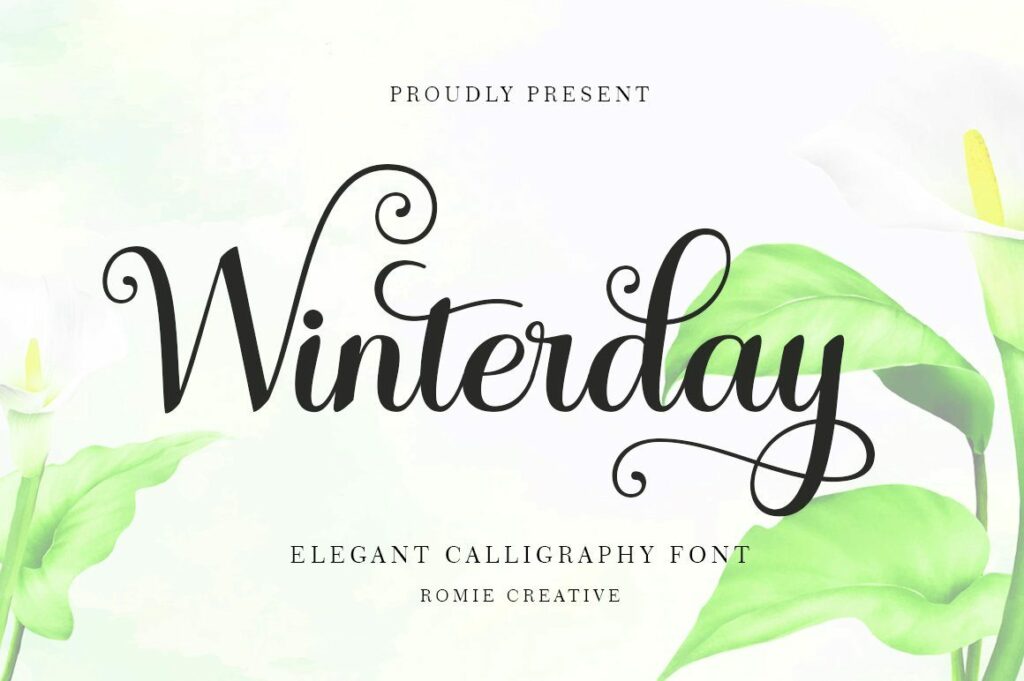 Winterday - Elegant Calligraphy font Poster 7