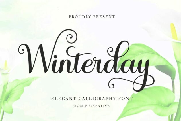 Winterday - Elegant Calligraphy font Poster 7
