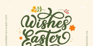 Wishes Easter - Handwritten Script Font Poster 1