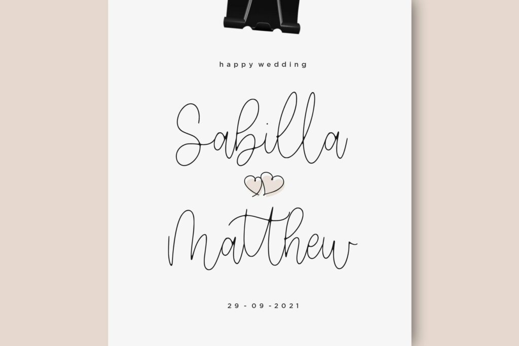 Wonderline Modern Monoline Script Font Poster 5