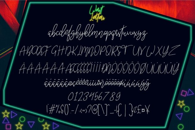 Worst Letters Bonus Neon Effect Poster 6