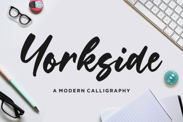 Yorkside Modern Calligraphy Font Poster 3
