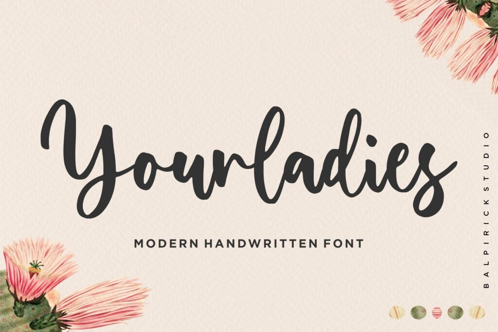 Yourladies Modern Handwritten Font Poster 4