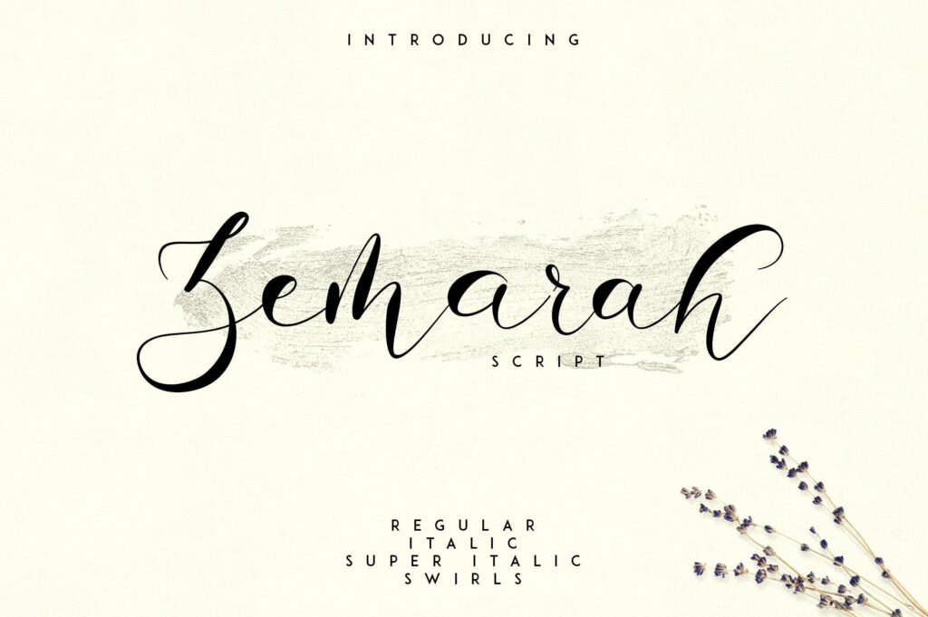 Zemarah script - 3 styles + Extras Poster 1