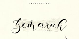 Zemarah script - 3 styles + Extras Poster 1