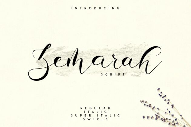 Zemarah script - 3 styles + Extras Poster 1